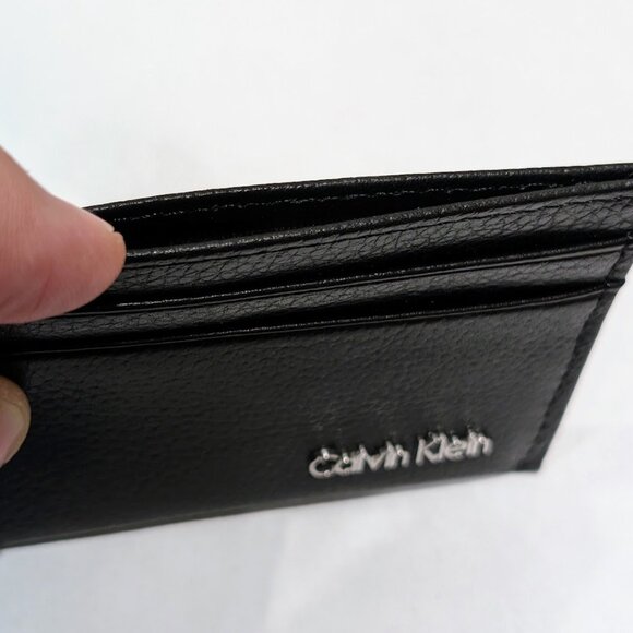 Calvin Klein Black Leather Cardholder - Picture 6 of 7